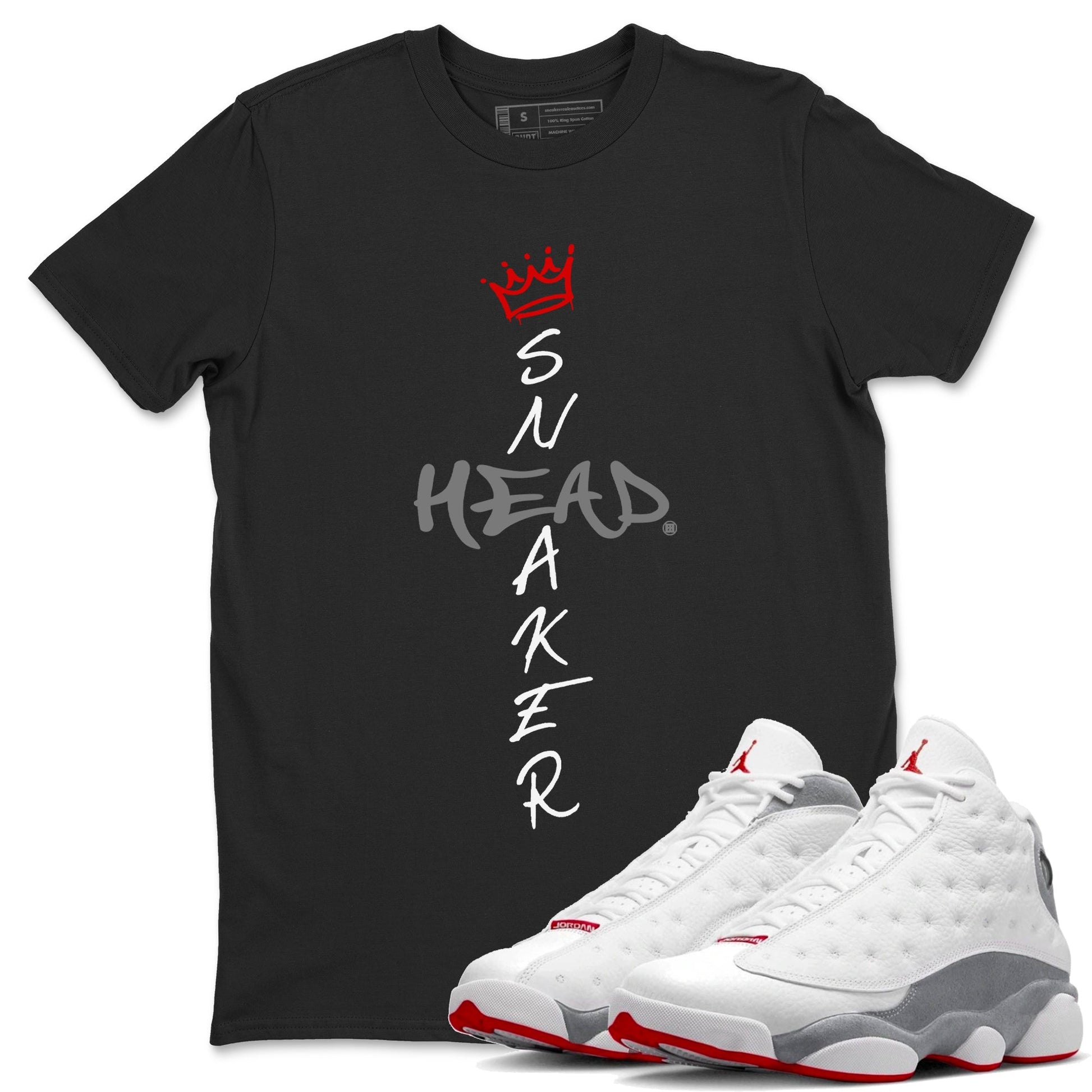 Air Jordan 13 Wolf Grey Sneaker Match Tees Cross Sneakerhead Sneaker Tees Air Jordan 13 Retro Wolf Grey T-Shirt Unisex Shirts Black 1