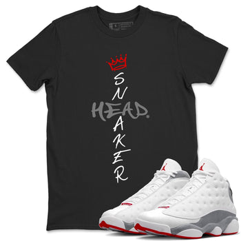 Air Jordan 13 Wolf Grey Sneaker Match Tees Cross Sneakerhead Sneaker Tees Air Jordan 13 Retro Wolf Grey T-Shirt Unisex Shirts Black 1
