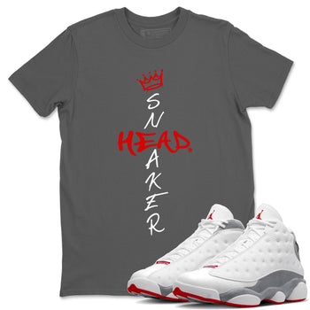 Air Jordan 13 Wolf Grey Sneaker Match Tees Cross Sneakerhead Sneaker Tees Air Jordan 13 Retro Wolf Grey T-Shirt Unisex Shirts Cool Grey 1