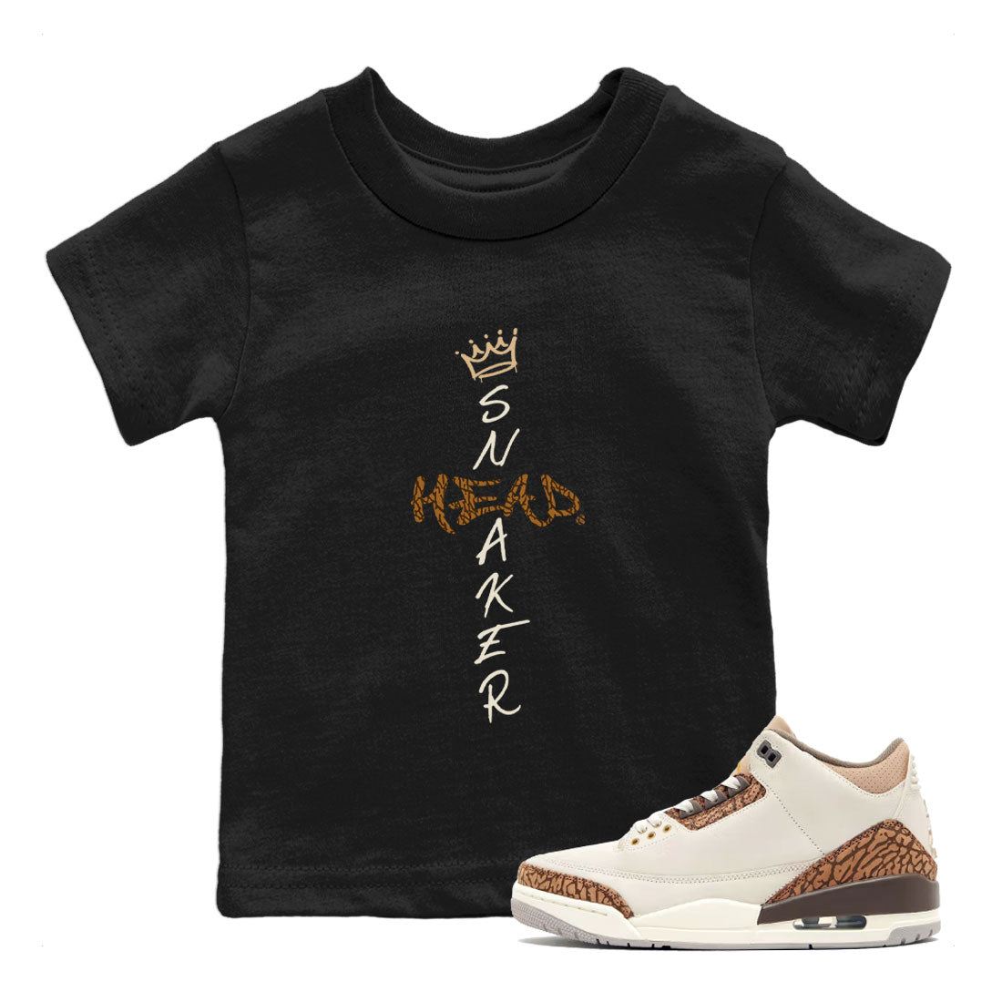 Air Jordan 3 Palomino shirt to match jordans Cross Sneakerhead sneaker tees 3s Palomino SNRT Sneaker Release Tees Baby Toddler Black 1 T-Shirt