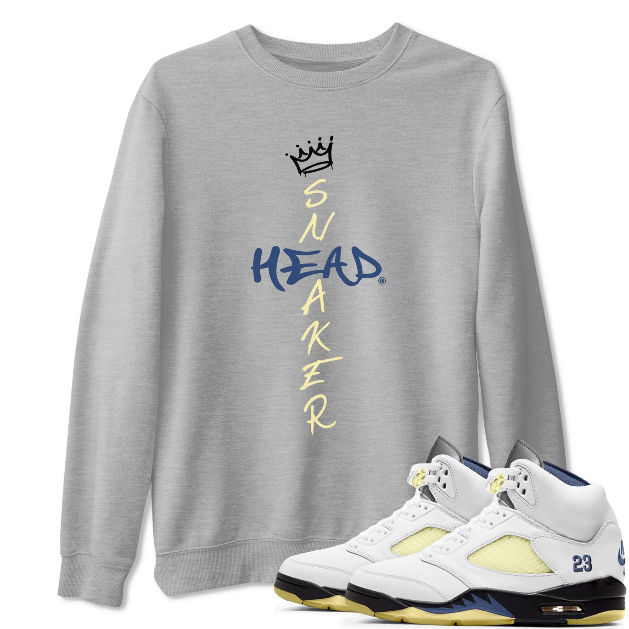 Air Jordan 5 A Ma Maniere x Dawn shirt to match jordans Cross Sneakerhead sneaker tees Air Jordan 5 A Ma Maniere x Photon Dust SNRT Sneaker Tees Sneaker Matching Shirt Unisex Heather Grey 1 T-Shirt
