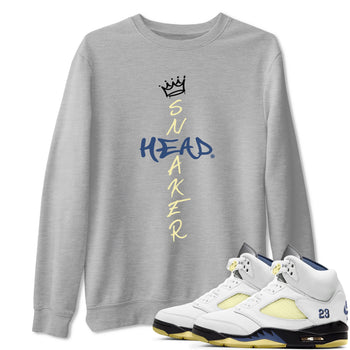 Air Jordan 5 A Ma Maniere x Dawn shirt to match jordans Cross Sneakerhead sneaker tees Air Jordan 5 A Ma Maniere x Photon Dust SNRT Sneaker Tees Sneaker Matching Shirt Unisex Heather Grey 1 T-Shirt