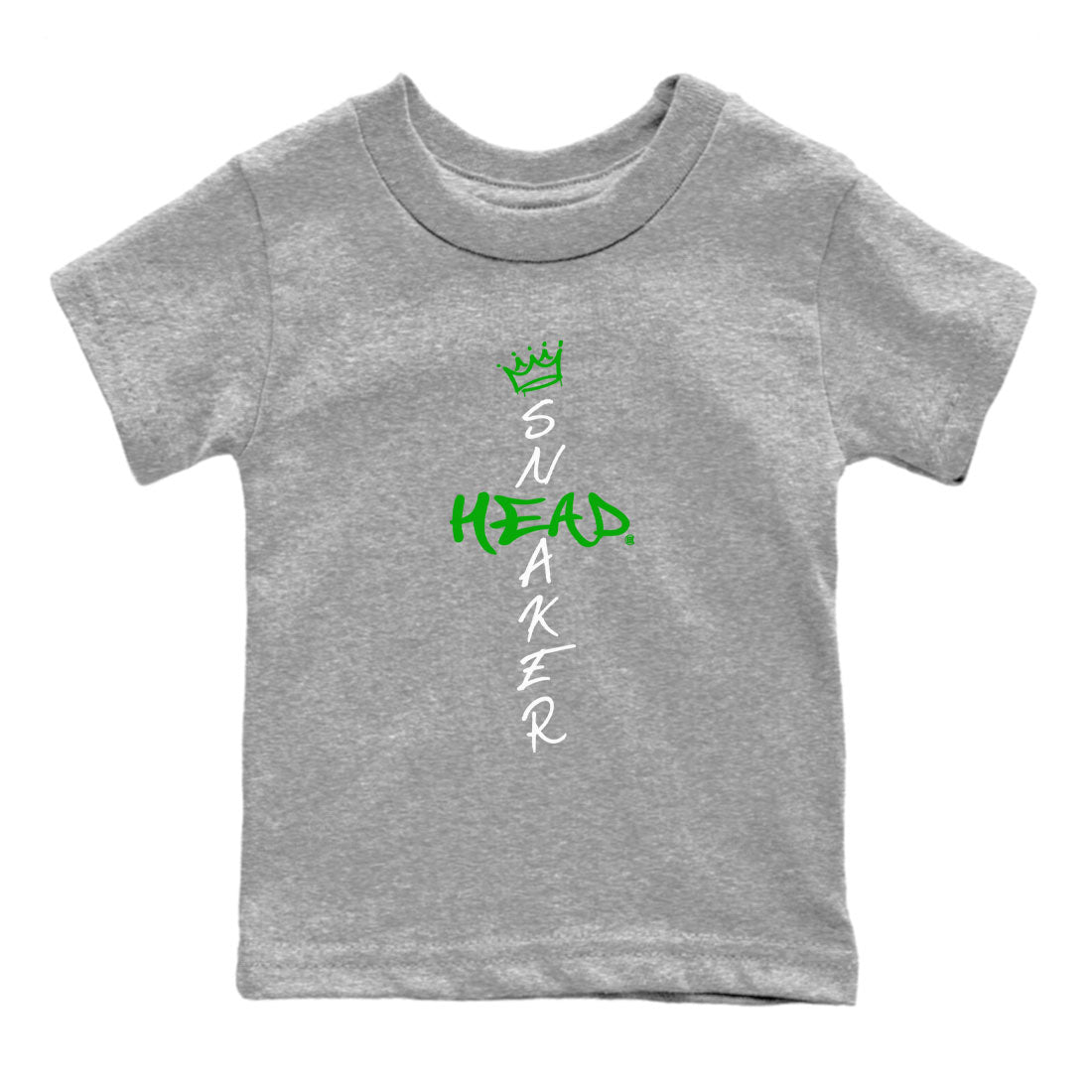 Jordan 5 Retro Lucky Green shirt to match jordans Cross Sneakerhead sneaker match tee AJ5 Lucky Green SNRT Sneaker Tees baby toddler Heather Grey 2 cotton Shirt