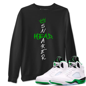 Jordan 5 Retro Lucky Green shirt to match jordans Cross Sneakerhead sneaker match tee AJ5 Lucky Green SNRT Sneaker Tees unisex cotton Black 1 crew neck shirt