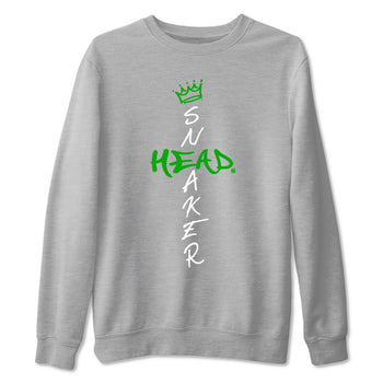 Jordan 5 Retro Lucky Green shirt to match jordans Cross Sneakerhead sneaker match tee AJ5 Lucky Green SNRT Sneaker Tees unisex cotton Heather Grey 2 crew neck shirt