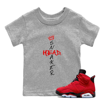 Air Jordan 6 Toro Bravo Sneaker Match Tees Cross Sneakerhead Sneaker Tees Air Jordan 6 Toro Tees Kids Shirts Heather Grey 1