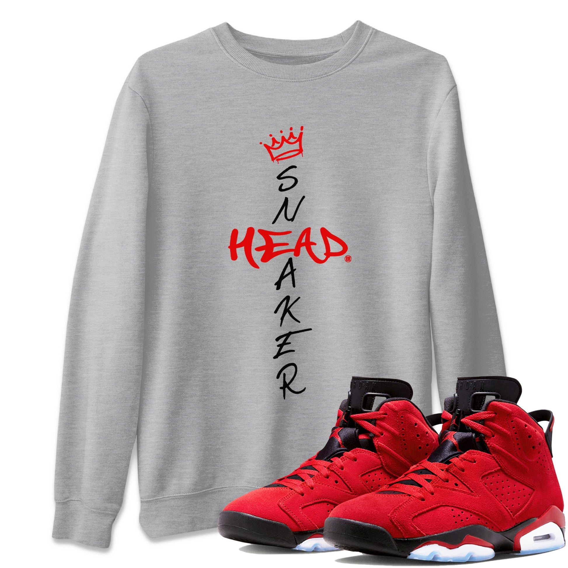 Air Jordan 6 Toro Bravo Sneaker Match Tees Cross Sneakerhead Sneaker Tees Air Jordan 6 Toro Tees Unisex Shirts Heather Grey 1