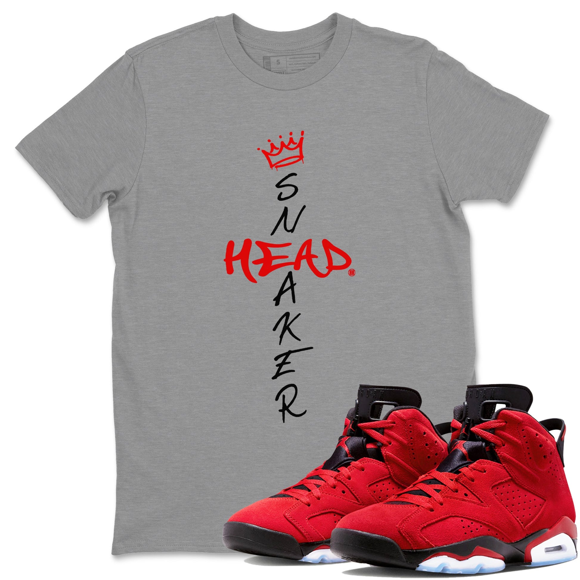 Air Jordan 6 Toro Bravo Sneaker Match Tees Cross Sneakerhead Sneaker Tees Air Jordan 6 Toro Tees Unisex Shirts Heather Grey 1