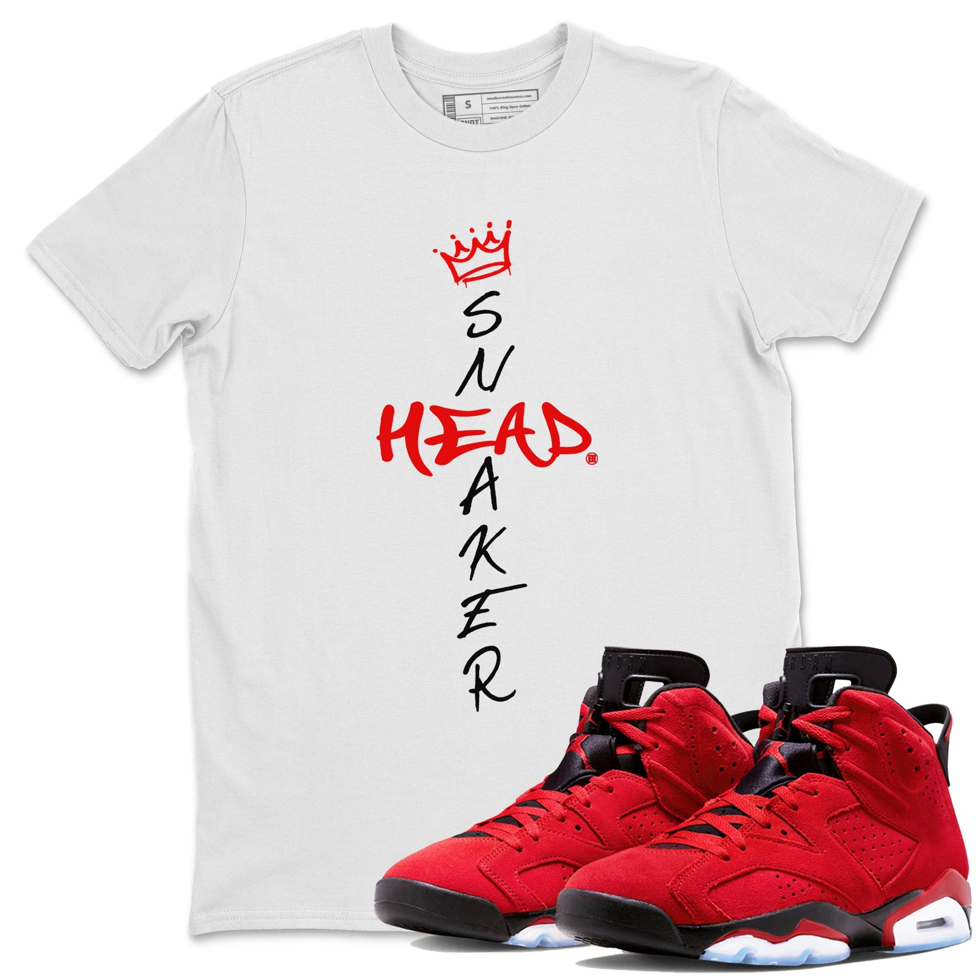 Air Jordan 6 Toro Bravo Sneaker Match Tees Cross Sneakerhead Sneaker Tees Air Jordan 6 Toro Tees Unisex Shirts White 1