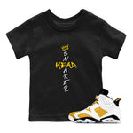 Air Jordan 6 Yellow Ochre shirt to match jordans Cross Sneakerhead special sneaker matching tees AJ6 Yellow Ochre SNRT sneaker tees Baby Toddler Black 1 T-Shirt