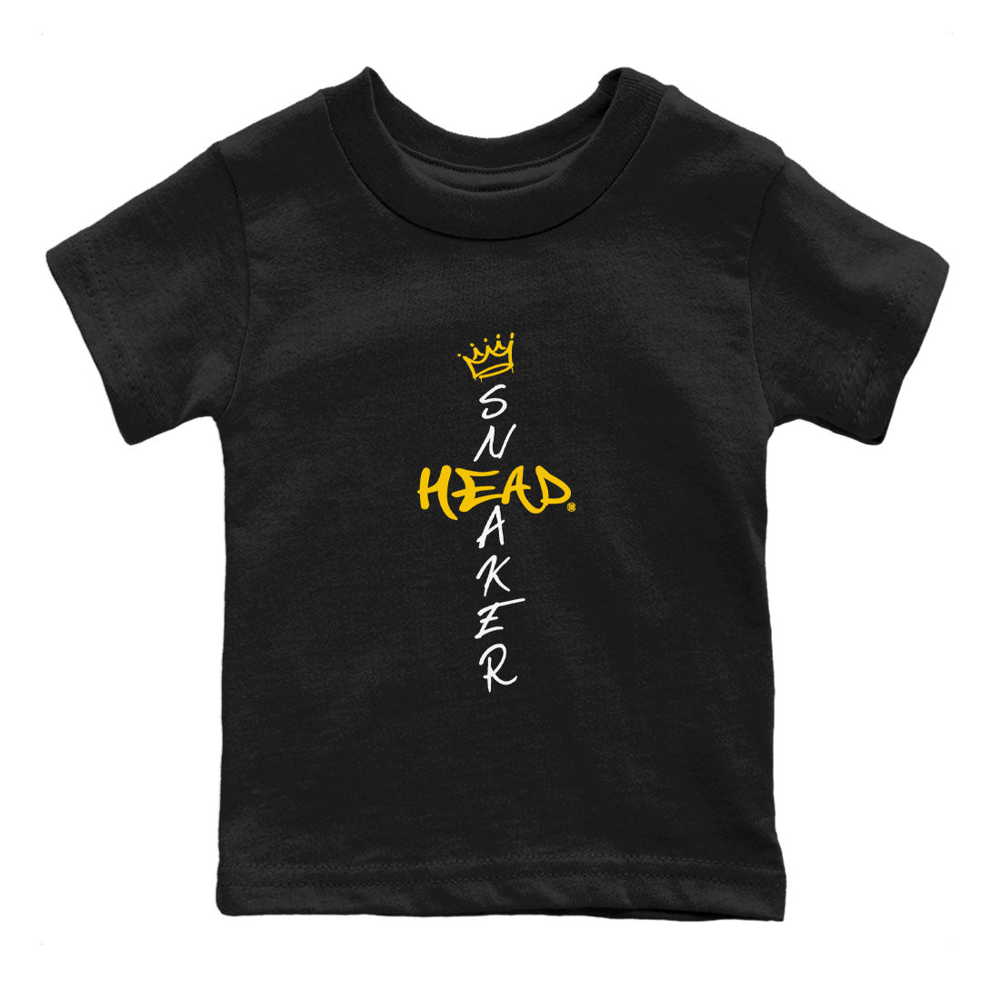 Air Jordan 6 Yellow Ochre shirt to match jordans Cross Sneakerhead special sneaker matching tees AJ6 Yellow Ochre SNRT sneaker tees Baby Toddler Black 2 T-Shirt