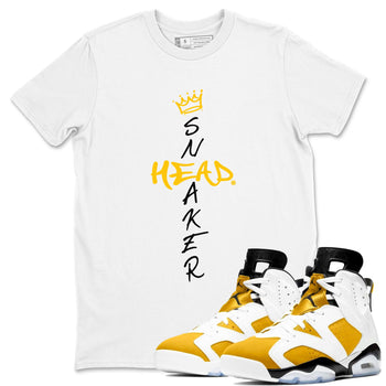 Air Jordan 6 Yellow Ochre shirt to match jordans Cross Sneakerhead special sneaker matching tees AJ6 Yellow Ochre SNRT sneaker tees Unisex White 1 T-Shirt