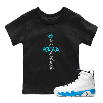 9s Powder Blue shirt to match jordans Cross Sneakerhead sneaker tees Air Jordan 9 Powder Blue SNRT sneaker release tees baby toddler Black 1 cotton Shirt