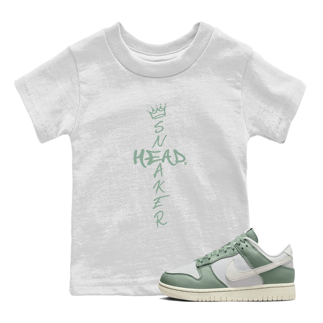 Dunk Low Mica Green Shirts Cross Sneakerhead Sneaker Tees Dunk Mica Green Sneaker Release Tees Kids Shirts White 1