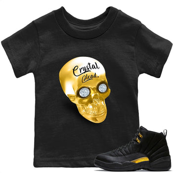 Jordan 12 Black Taxi Sneaker Match Tees Crystal Head Sneaker Tees Jordan 12 Black Taxi Sneaker Release Tees Kids Shirts