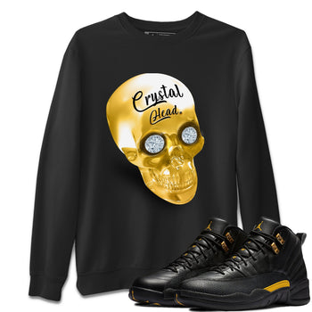 Jordan 12 Black Taxi Sneaker Match Tees Crystal Head Sneaker Tees Jordan 12 Black Taxi Sneaker Release Tees Unisex Shirts