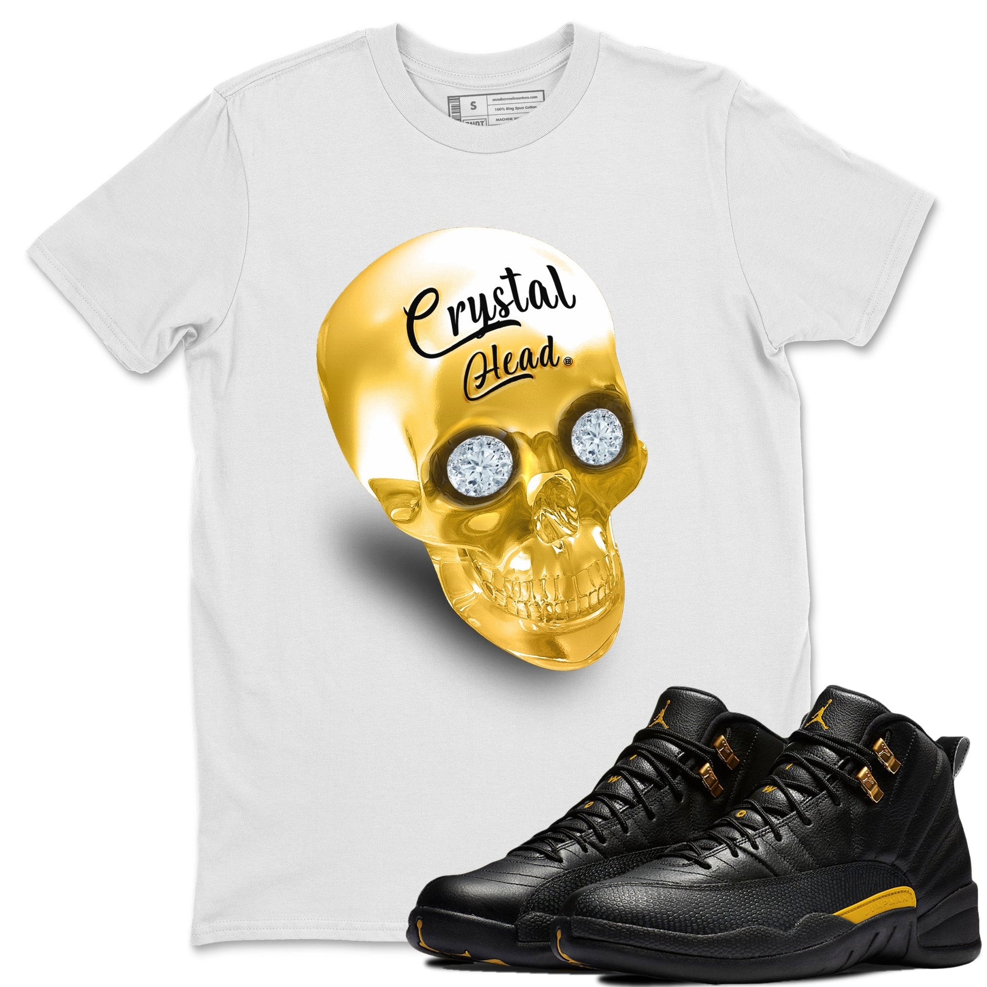 Jordan 12 Black Taxi Sneaker Match Tees Crystal Head Sneaker Tees Jordan 12 Black Taxi Sneaker Release Tees Unisex Shirts
