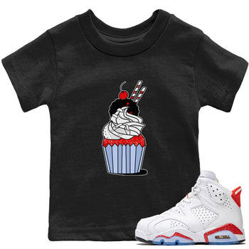 Jordan 6 Red Velvet Cookies Sneaker Match Tees Cup Cake Sneaker Tees Jordan 6 Red Velvet Cookies Sneaker Release Tees Kids Shirts