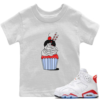 Jordan 6 Red Velvet Cookies Sneaker Match Tees Cup Cake Sneaker Tees Jordan 6 Red Velvet Cookies Sneaker Release Tees Kids Shirts