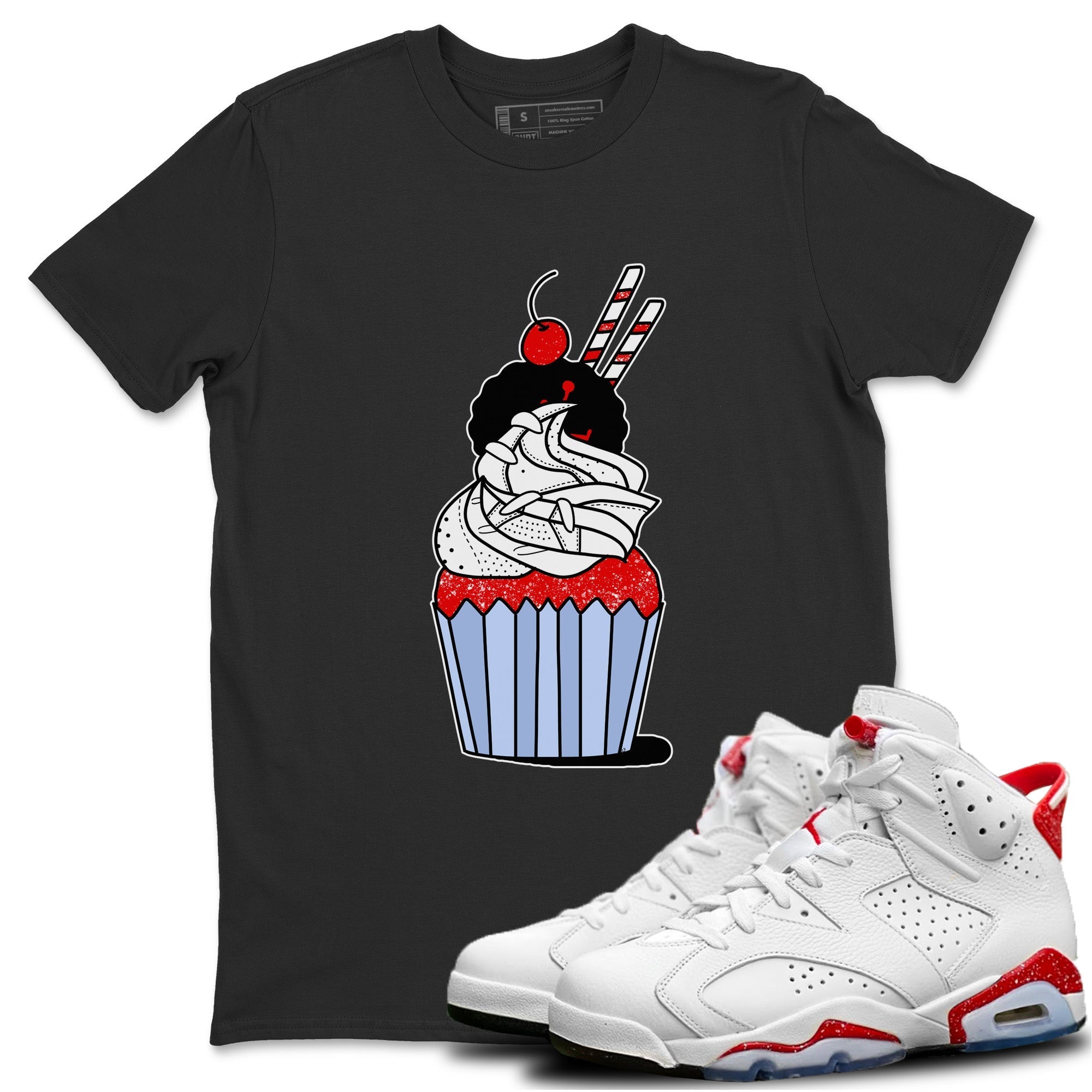Jordan 6 Red Velvet Cookies Sneaker Match Tees Cup Cake Sneaker Tees Jordan 6 Red Velvet Cookies Sneaker Release Tees Unisex Shirts