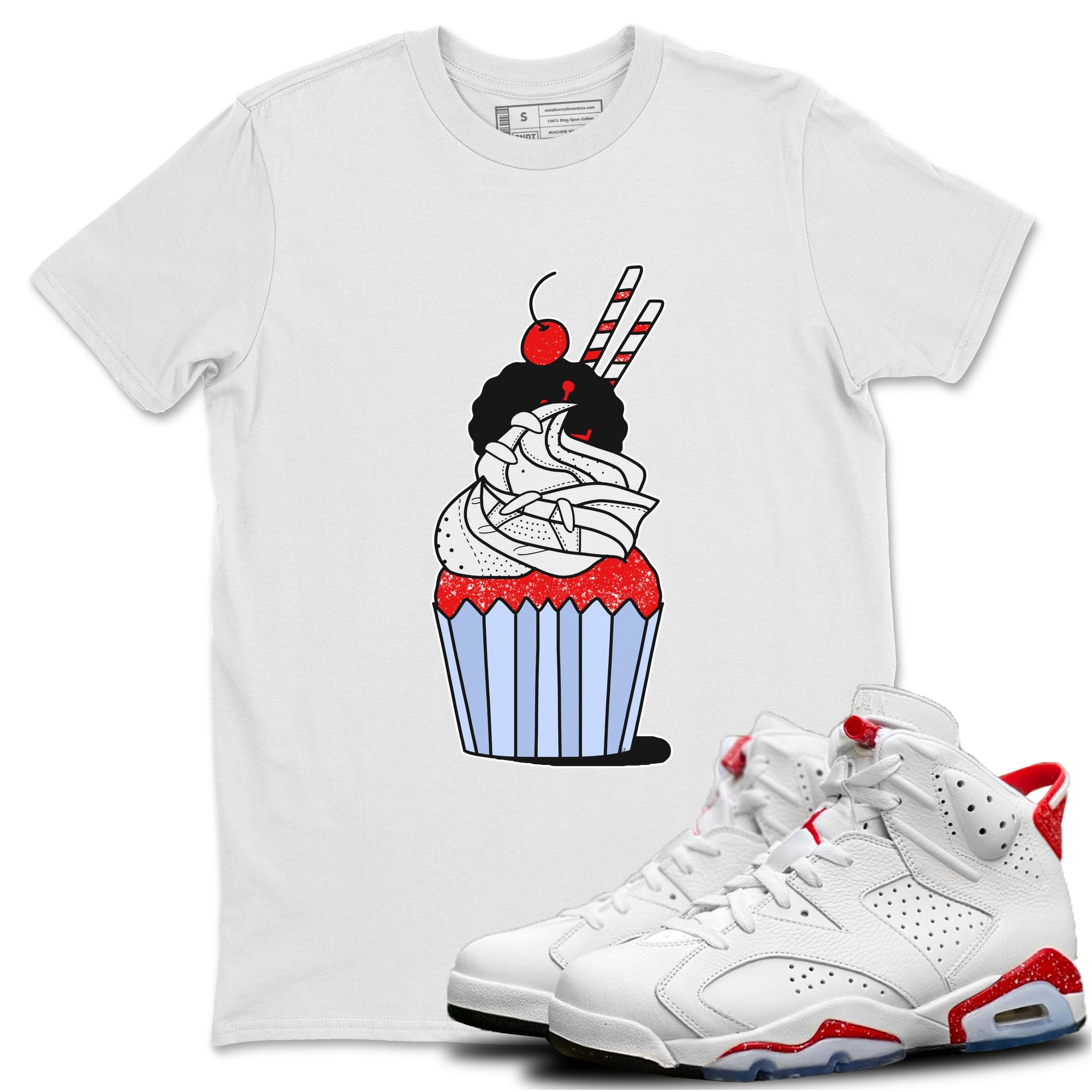 Jordan 6 Red Velvet Cookies Sneaker Match Tees Cup Cake Sneaker Tees Jordan 6 Red Velvet Cookies Sneaker Release Tees Unisex Shirts