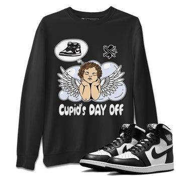 Air Jordan 1 Black White Sneaker Match Tees Cupids Day Off Sneaker Tees Air Jordan 1 Black White Sneaker Release Tees Unisex Shirts