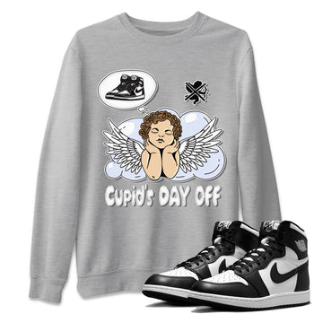 Air Jordan 1 Black White Sneaker Match Tees Cupids Day Off Sneaker Tees Air Jordan 1 Black White Sneaker Release Tees Unisex Shirts