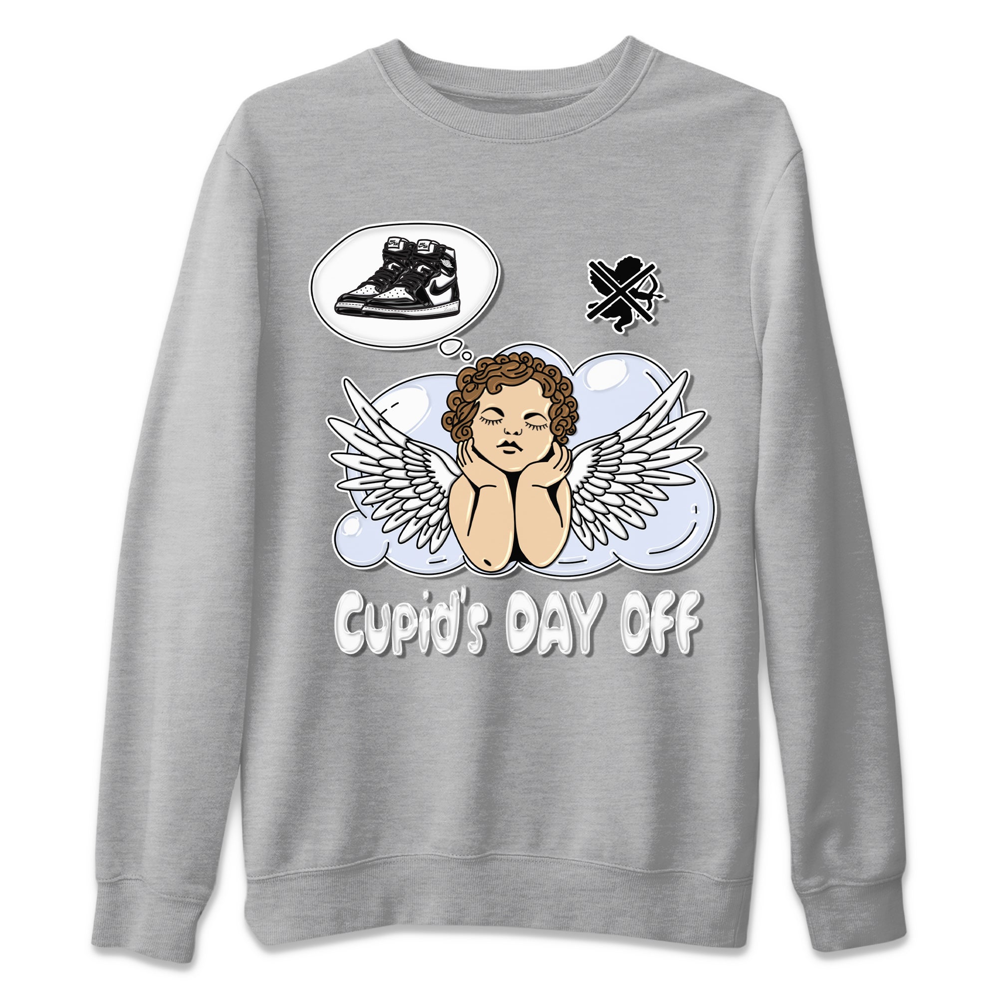 Air Jordan 1 Black White Sneaker Match Tees Cupids Day Off Sneaker Tees Air Jordan 1 Black White Sneaker Release Tees Unisex Shirts