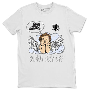 Air Jordan 1 Black White Sneaker Match Tees Cupids Day Off Sneaker Tees Air Jordan 1 Black White Sneaker Release Tees Unisex Shirts