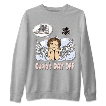 Air Jordan 1 Washed Pink Sneaker Match Tees Cupids Day Off Sneaker Tees AJ1 Washed Pink Sneaker Release Tees Unisex Shirts Heather Grey 2