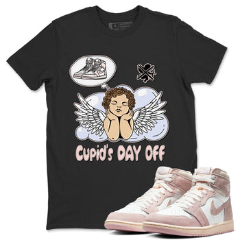 Air Jordan 1 Washed Pink Sneaker Match Tees Cupids Day Off Sneaker Tees AJ1 Washed Pink Sneaker Release Tees Unisex Shirts Black 1