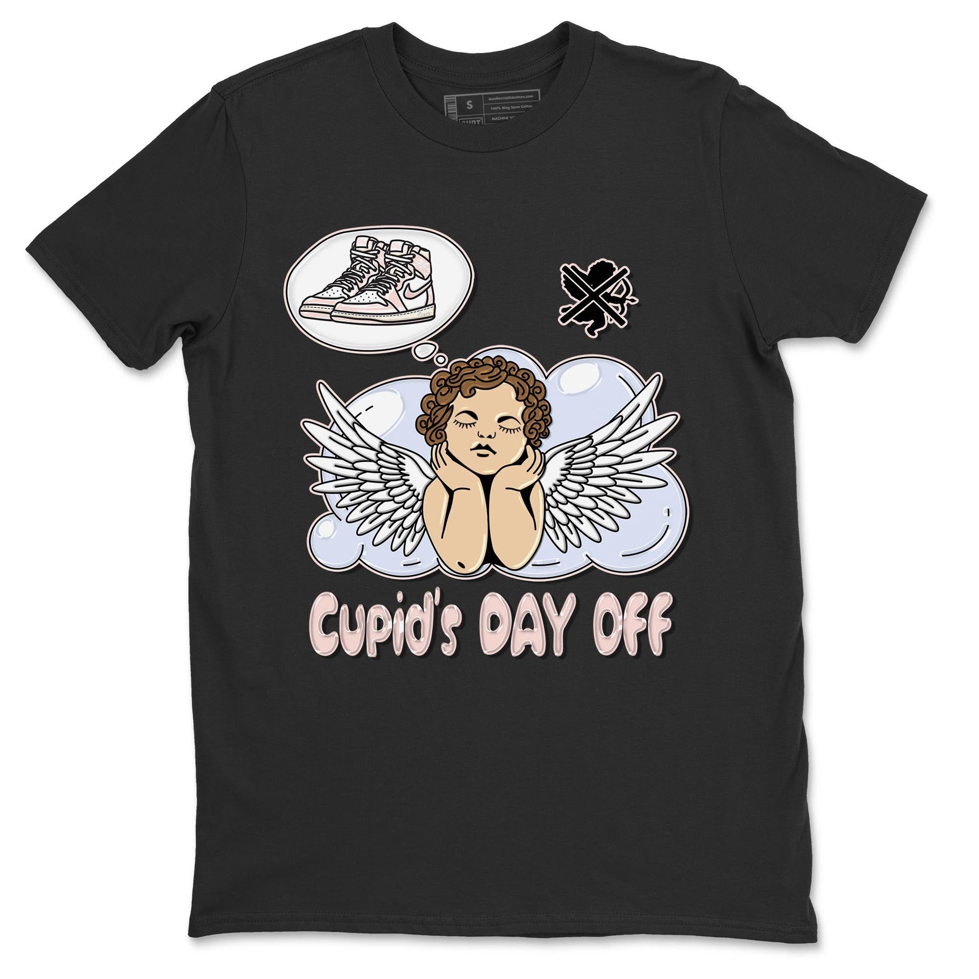 Air Jordan 1 Washed Pink Sneaker Match Tees Cupids Day Off Sneaker Tees AJ1 Washed Pink Sneaker Release Tees Unisex Shirts Black 2