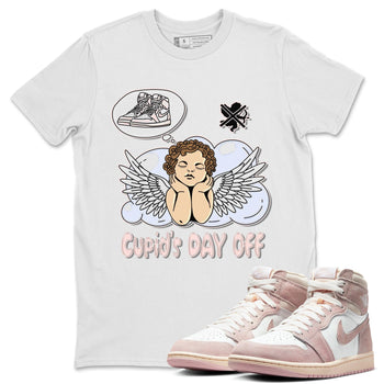Air Jordan 1 Washed Pink Sneaker Match Tees Cupids Day Off Sneaker Tees AJ1 Washed Pink Sneaker Release Tees Unisex Shirts White 1