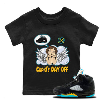 Jordan 5 Aqua Sneaker Match Tees Cupids Day Off Sneaker Tees Jordan 5 Aqua Sneaker Release Tees Kids Shirts