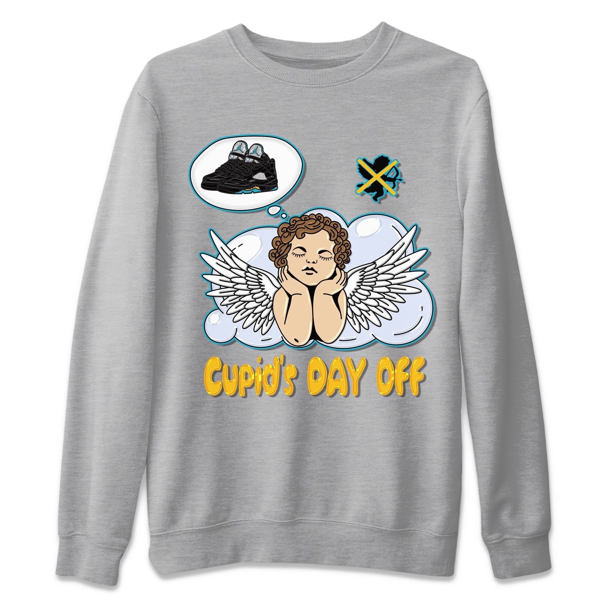 Jordan 5 Aqua Sneaker Match Tees Cupids Day Off Sneaker Tees Jordan 5 Aqua Sneaker Release Tees Unisex Shirts