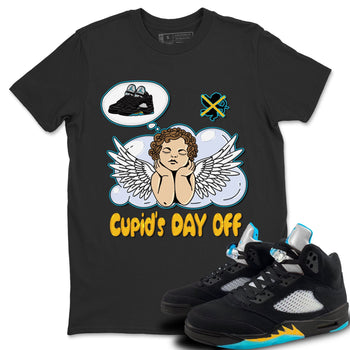 Jordan 5 Aqua Sneaker Match Tees Cupids Day Off Sneaker Tees Jordan 5 Aqua Sneaker Release Tees Unisex Shirts