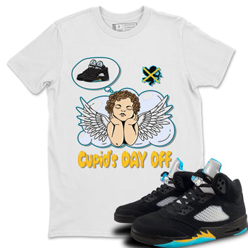 Jordan 5 Aqua Sneaker Match Tees Cupids Day Off Sneaker Tees Jordan 5 Aqua Sneaker Release Tees Unisex Shirts