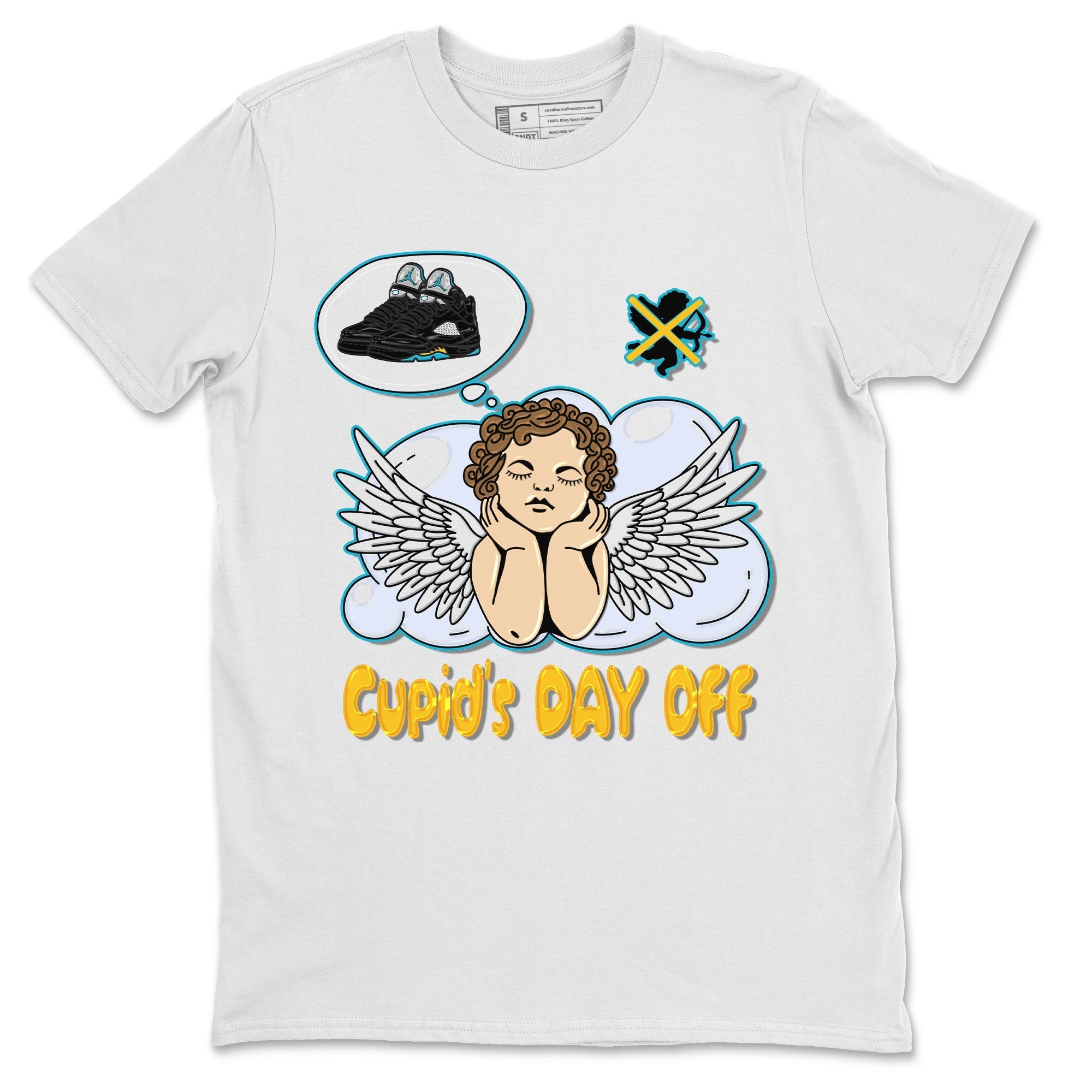 Jordan 5 Aqua Sneaker Match Tees Cupids Day Off Sneaker Tees Jordan 5 Aqua Sneaker Release Tees Unisex Shirts