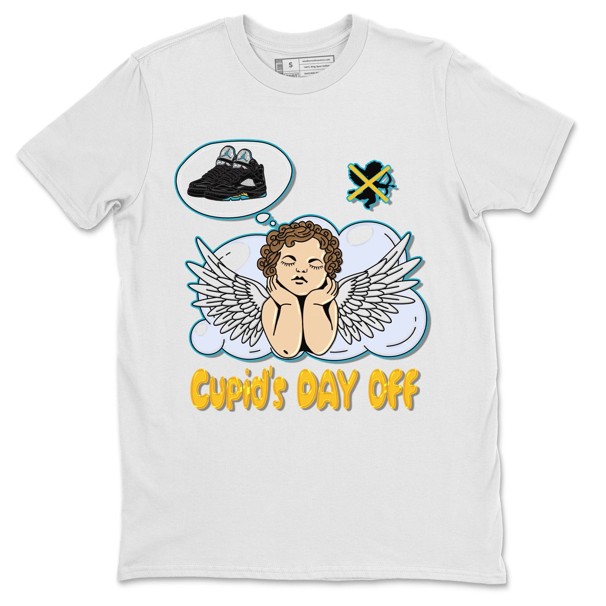 Jordan 5 Aqua Sneaker Match Tees Cupids Day Off Sneaker Tees Jordan 5 Aqua Sneaker Release Tees Unisex Shirts