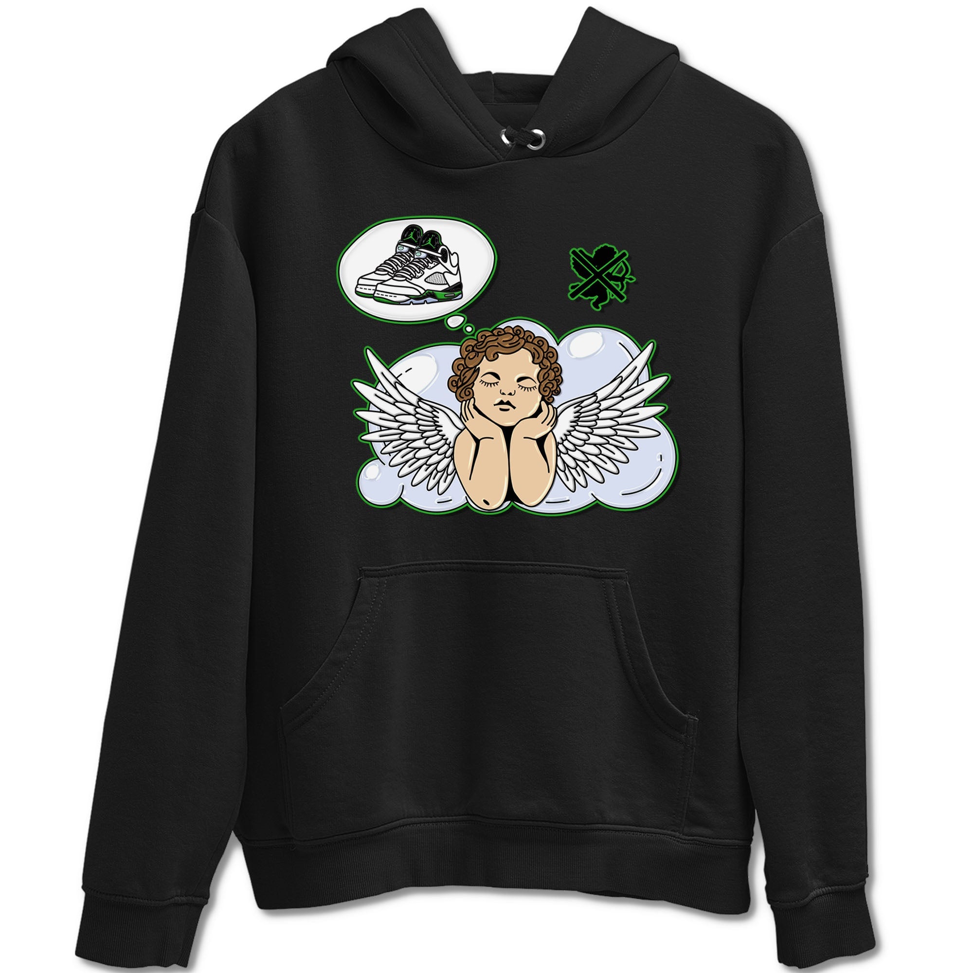 5s Lucky Green shirt to match jordans Cupids Day Off sneaker tees Air Jordan 5 Lucky Green SNRT Sneaker Release Tees unisex cotton Black 2 crew neck shirt