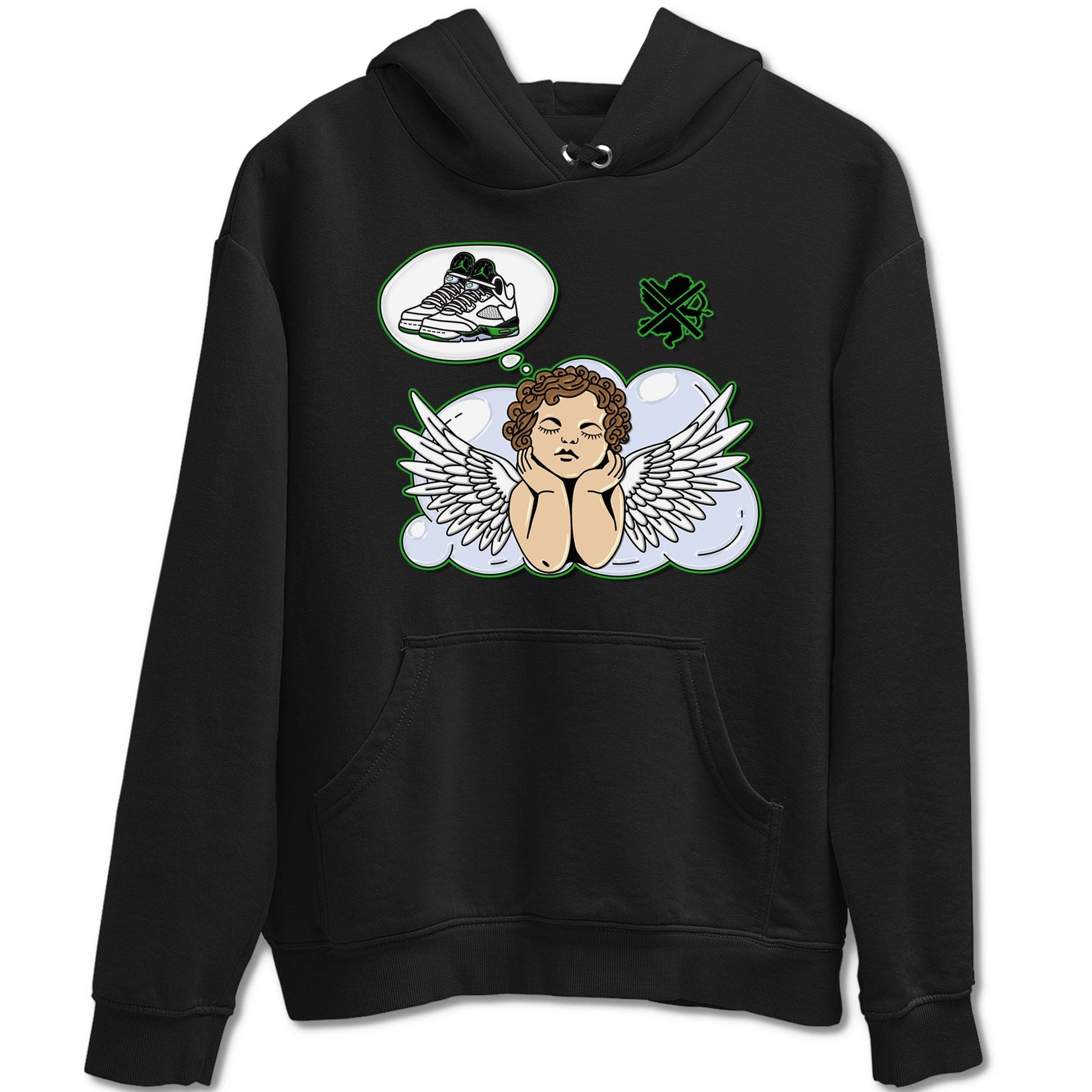5s Lucky Green shirt to match jordans Cupids Day Off sneaker tees Air Jordan 5 Lucky Green SNRT Sneaker Release Tees unisex cotton Black 2 crew neck shirt