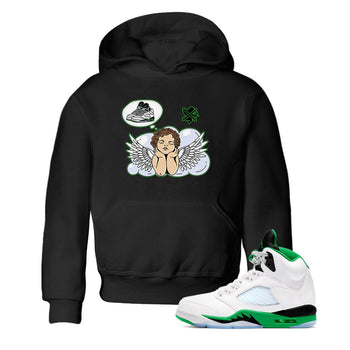 5s Lucky Green shirt to match jordans Cupids Day Off sneaker tees Air Jordan 5 Lucky Green SNRT sneaker release tees baby toddler Black 1 cotton Shirt