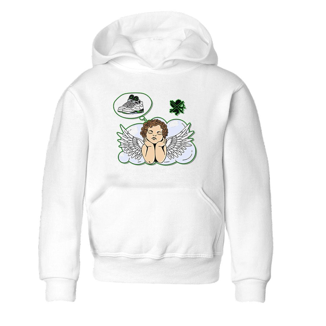 5s Lucky Green shirt to match jordans Cupids Day Off sneaker tees Air Jordan 5 Lucky Green SNRT sneaker release tees baby toddler White 2 cotton Shirt