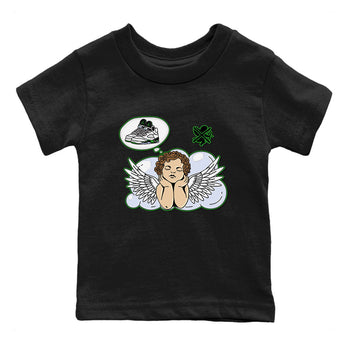 5s Lucky Green shirt to match jordans Cupids Day Off sneaker tees Air Jordan 5 Lucky Green SNRT sneaker release tees baby toddler Black 2 cotton Shirt