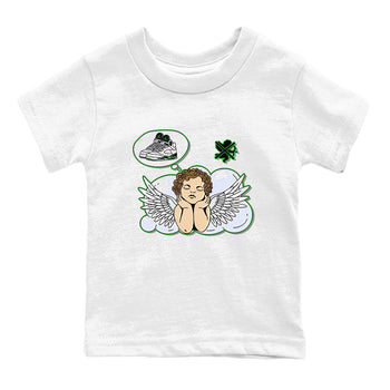 5s Lucky Green shirt to match jordans Cupids Day Off sneaker tees Air Jordan 5 Lucky Green SNRT sneaker release tees baby toddler White 2 cotton Shirt