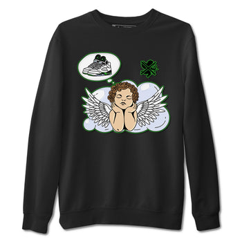5s Lucky Green shirt to match jordans Cupids Day Off sneaker tees Air Jordan 5 Lucky Green SNRT Sneaker Release Tees unisex cotton Black 2 crew neck shirt