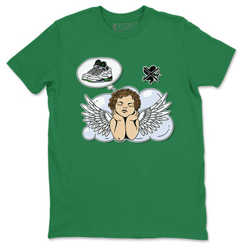 5s Lucky Green shirt to match jordans Cupids Day Off sneaker tees Air Jordan 5 Lucky Green SNRT Sneaker Release Tees unisex cotton Kelly Green 2 crew neck shirt