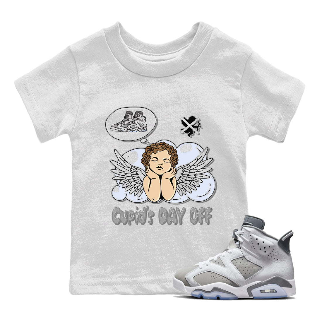 Jordan 6 Cool Grey Sneaker Match Tees Cupids Day Off Sneaker Tees Jordan 6 Cool Grey Sneaker Release Tees Kids Shirts
