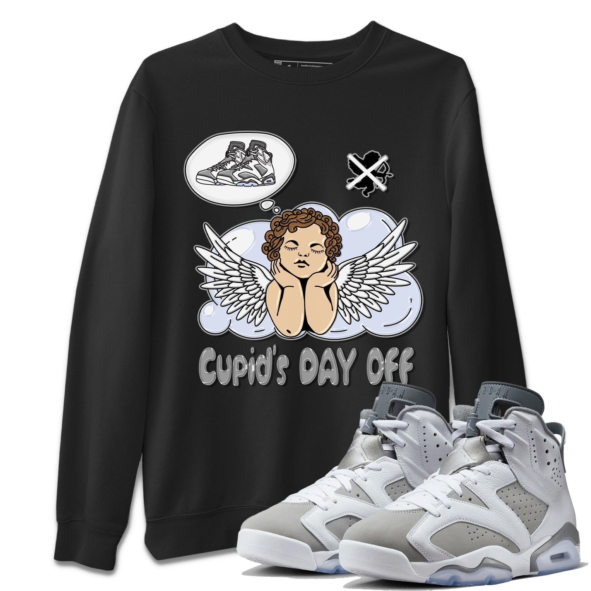 Jordan 6 Cool Grey Sneaker Match Tees Cupids Day Off Sneaker Tees Jordan 6 Cool Grey Sneaker Release Tees Unisex Shirts