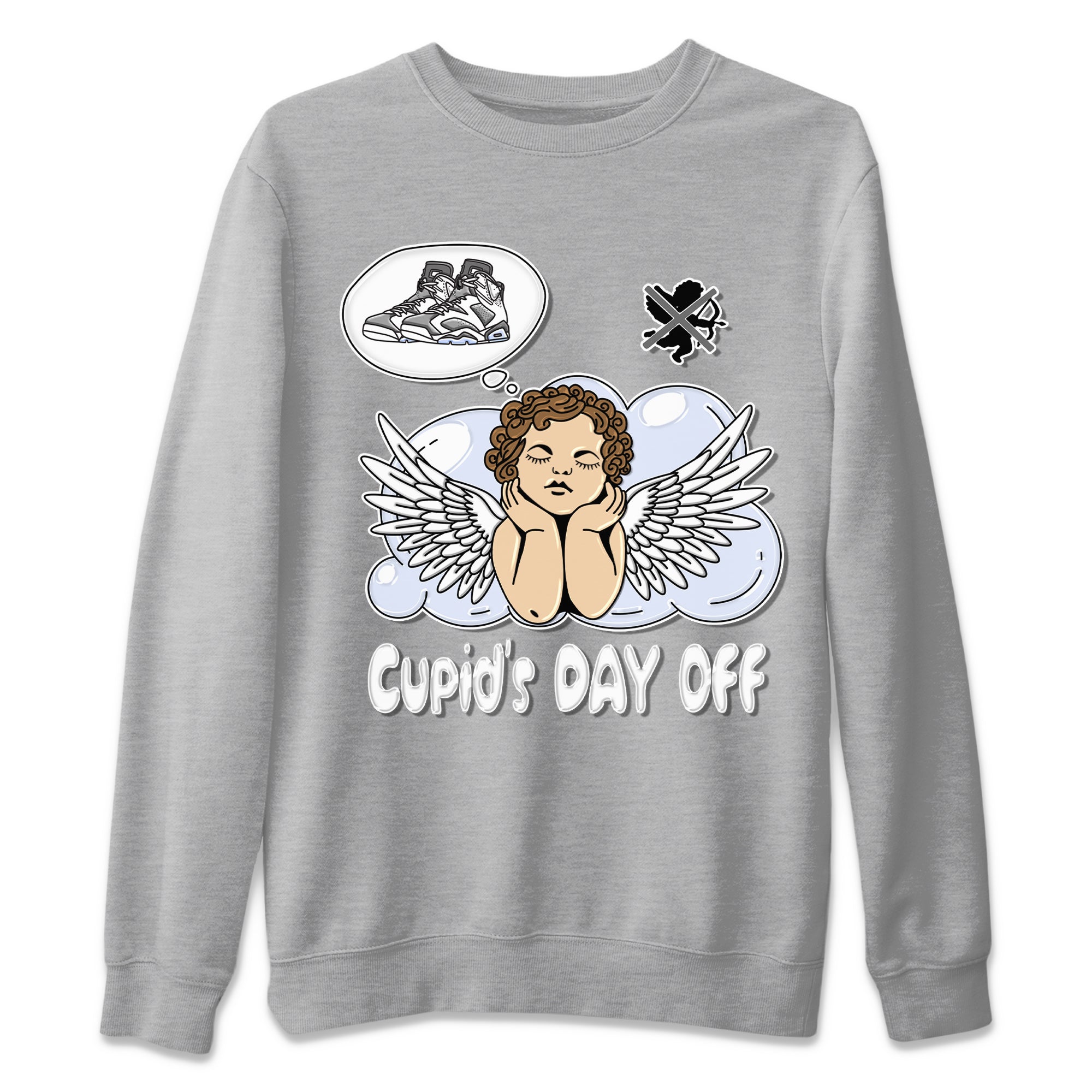 Jordan 6 Cool Grey Sneaker Match Tees Cupids Day Off Sneaker Tees Jordan 6 Cool Grey Sneaker Release Tees Unisex Shirts